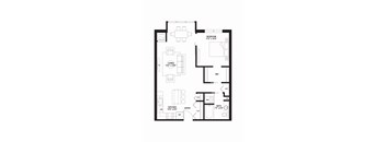 B7 Floor Plan at The Ellory Apartments, Minneapolis