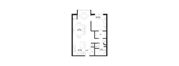 B7 Floor Plan at The Ellory Apartments, Minneapolis