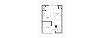B7 Floor Plan at The Ellory Apartments, Minneapolis