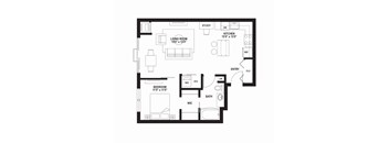 B8 Floor Plan at The Ellory Apartments, Minnesota