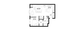 B8 Floor Plan at The Ellory Apartments, Minnesota
