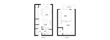 BL1 Floor Plan at The Ellory Apartments, Minneapolis, 55401