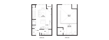 BL2 Floor Plan at The Ellory Apartments, Minneapolis, Minnesota