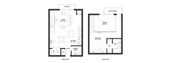 BL5 Floor Plan at The Ellory Apartments, Minnesota, 55401