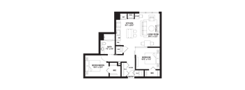 C1 Floor Plan at The Ellory Apartments, Minneapolis, 55401
