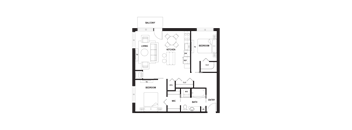 C5 Floor Plan at The Ellory Apartments, Minneapolis, MN