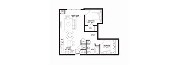 C6 Floor Plan at The Ellory Apartments, Minneapolis, 55401