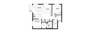 CC2 Floor Plan at The Ellory Apartments, Minneapolis