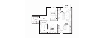CC4 Floor Plan at The Ellory Apartments, Minnesota, 55401