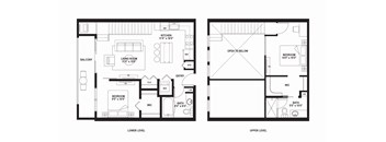CCL1 Floor Plan at The Ellory Apartments, Minneapolis, 55401