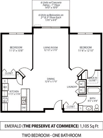 The Preserve at Commerce Apartments in Rogers, MN 2 Bedroom 1 Bath