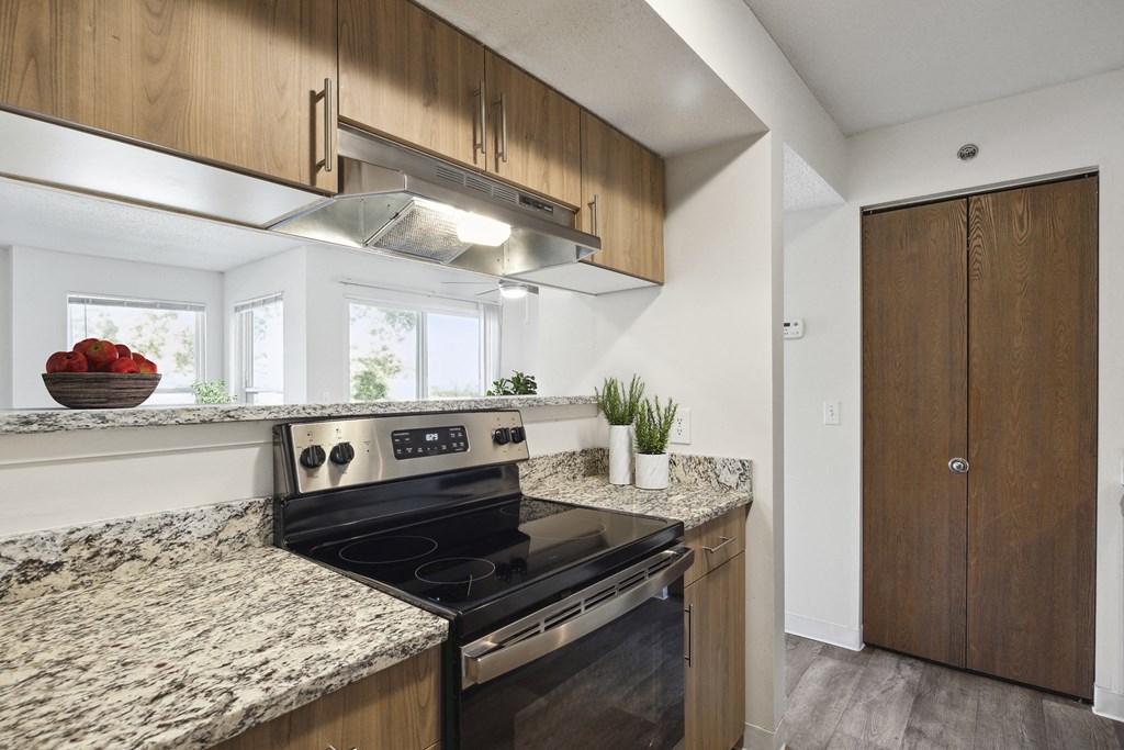 Kitchen and Electric Stove at Eden Commons, Minnesota, 55344