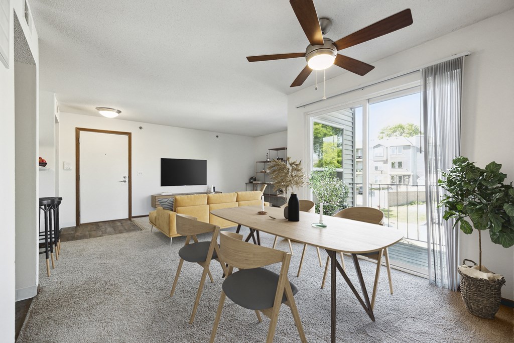 Living Room and Dining Area at Eden Commons, Eden Prairie, MN, 55344