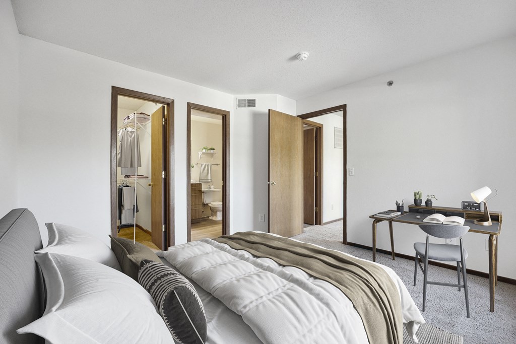 Walk-In Closet and Bathroom at Eden Commons, Eden Prairie, MN, 55344