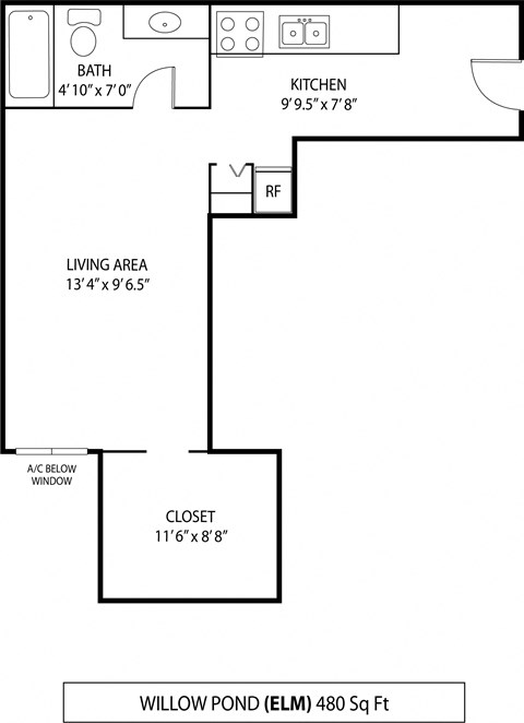 Elm Floor Plan  at Willow Pond, Burnsville, MN