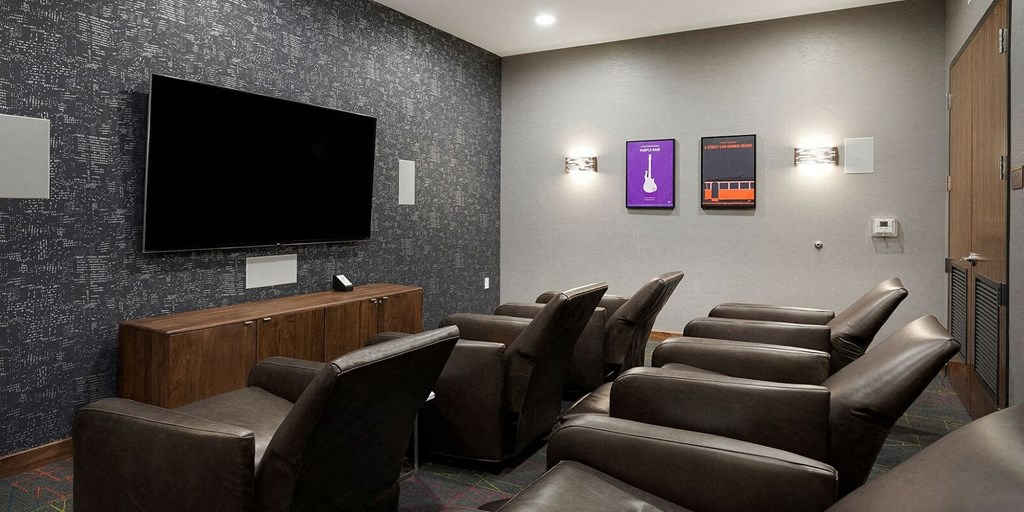 View of Theater Room at Era on Excelsior, St. Louis Park, 55426