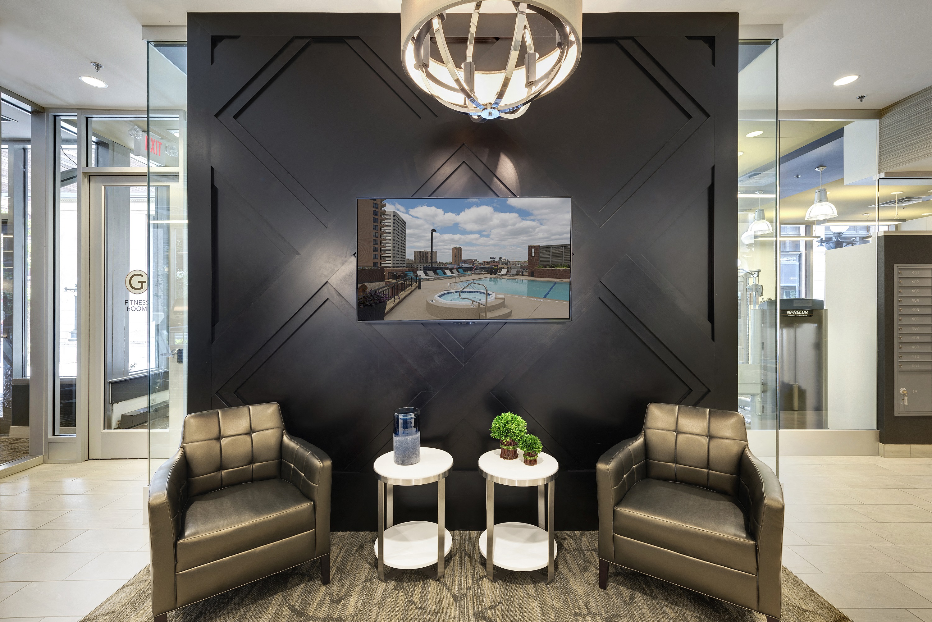 Galtier Towers Lobby view at Galtier Towers Apartments, St. Paul, Minnesota