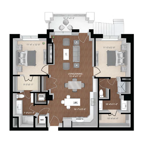 a floor plan of a home with a wooden floor at Expo, Minnesota