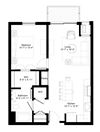 1 Bedroom Hickory Floor Plan 1 Bedroom Hickory Floor Planat Central Park West, St. Louis Park, Minnesota
