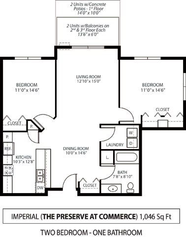 The Preserve at Commerce Apartments in Rogers, MN 2 Bedroom 1 Bath