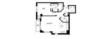 Indigo Floor Plan at Be @ Axon Green, Minneapolis, 55416