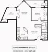 The Riverwood Juniper Floor Plan The Riverwood Apartments in Lilydale, MN 1 Bedroom 1 Bath Plus Den