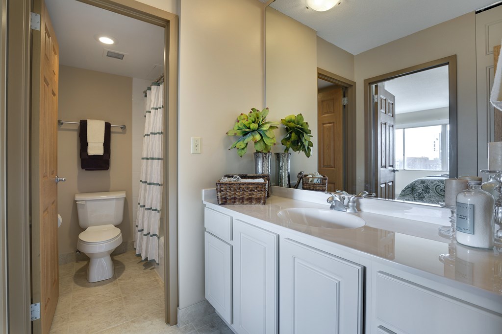 Bathroom at Kellogg Square, St. Paul, MN, 55101