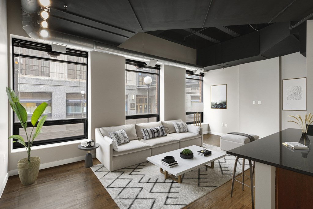 Living Area Interior at Kellogg Square, St. Paul, 55101