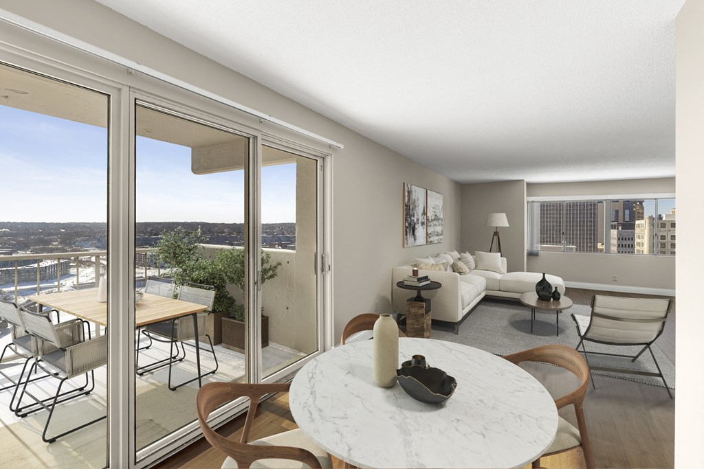 Living And Dining Area at Kellogg Square, St. Paul, Minnesota