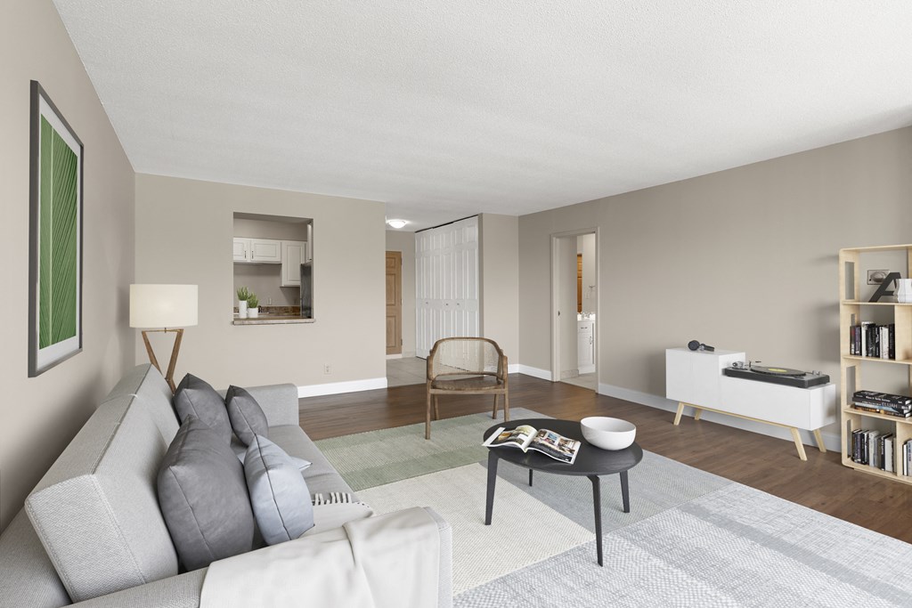 Modern Living Room at Kellogg Square, St. Paul, 55101