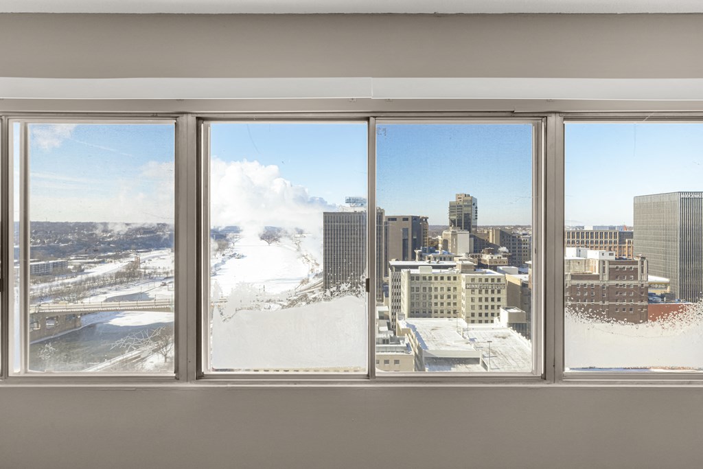 view from apartment at Kellogg Square, Minnesota