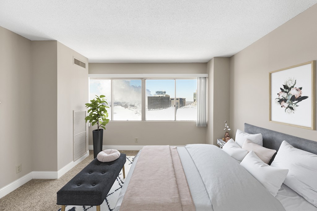 Large Bedroom at Kellogg Square, St. Paul, MN