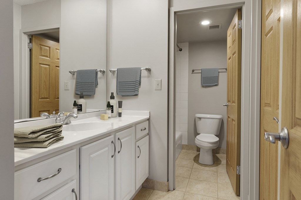 Modern Bathroom at Kellogg Square, Minnesota, 55101