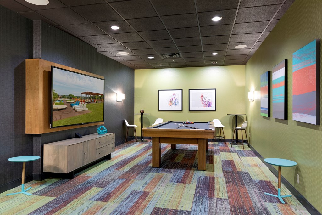 Billiards Room at Kellogg Square, St. Paul, 55101