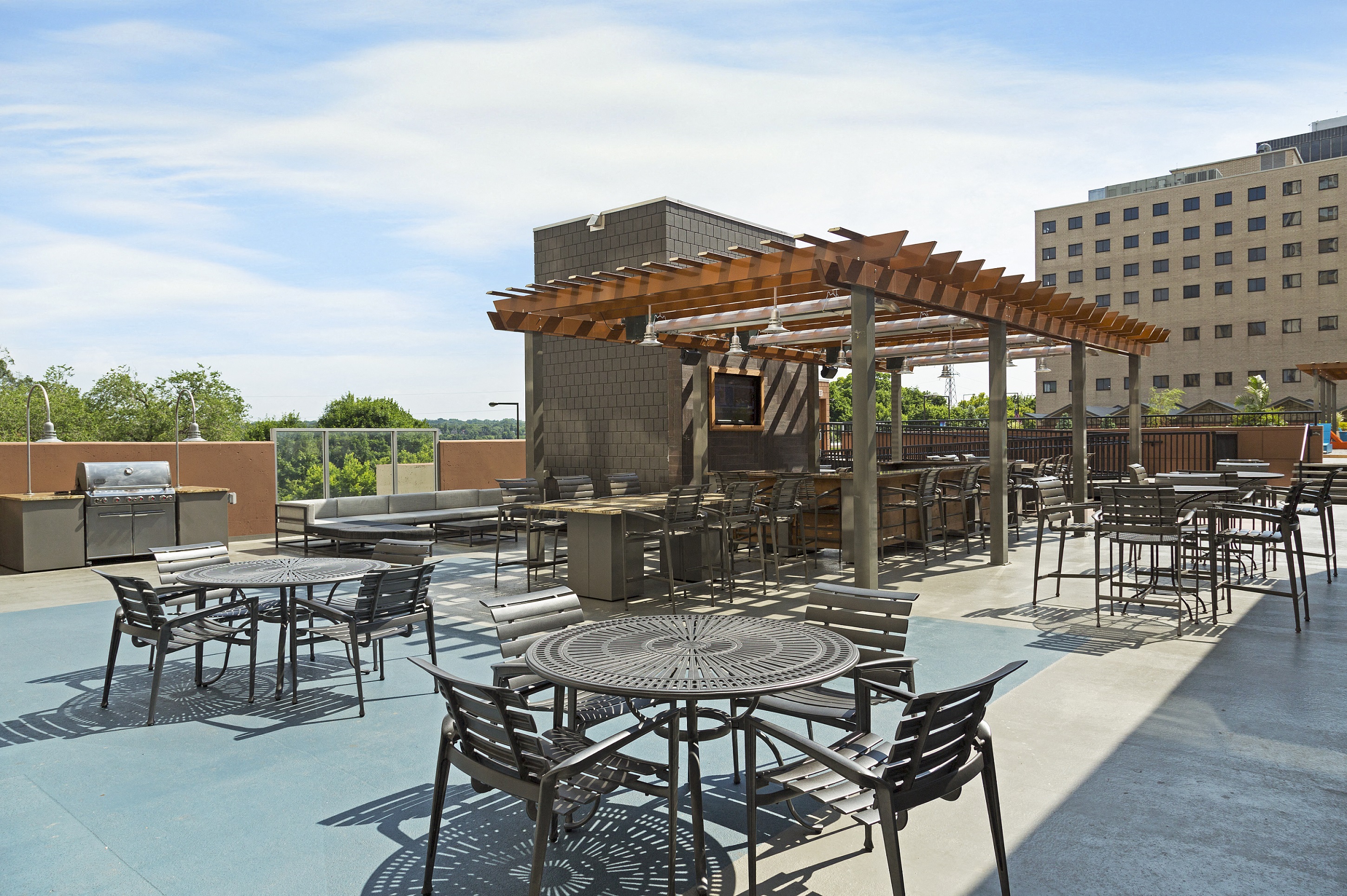 Poolside Relaxing Chairs at Kellogg Square, St. Paul, MN, 55101
