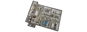 Kenwood Floor plan 912 Sq.Ft. at The Whit, Minneapolis, MN, 55404