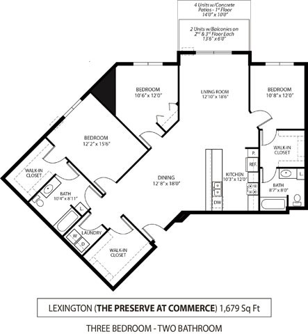 The Preserve at Commerce Apartments in Rogers, MN 3 Bedroom 2 Bath
