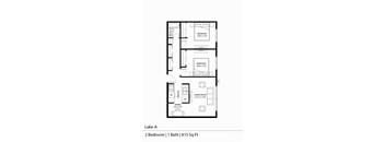 Lake A Floor Plan 2 Bedroom