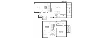 Beach South at the Lake Apartments in Robbinsdale, MN 2 Bedroom 1.5 Bath Townhome