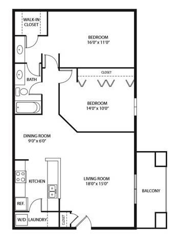 Evans Meadows Apartments in Elk River, MN 2 Bedroom 1 Bath