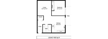 Legacy floor plan at Lou Park, St. Louis Park, MN, 55426