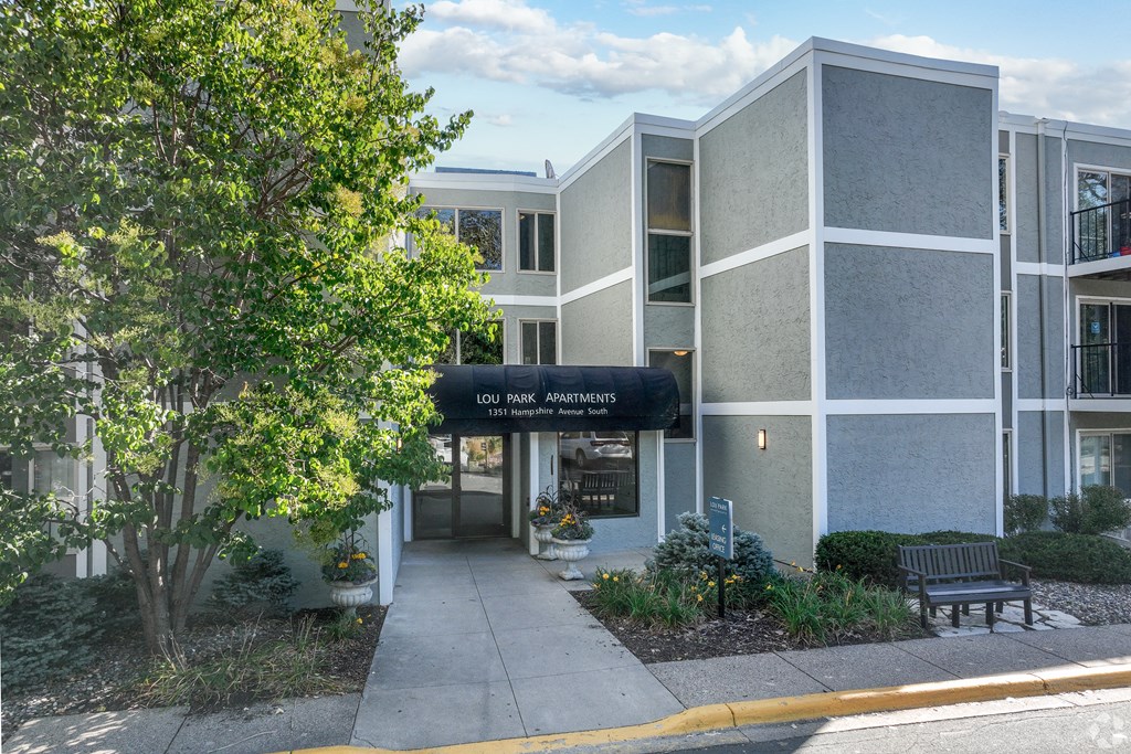 Front of building at Lou Park, St. Louis Park, MN