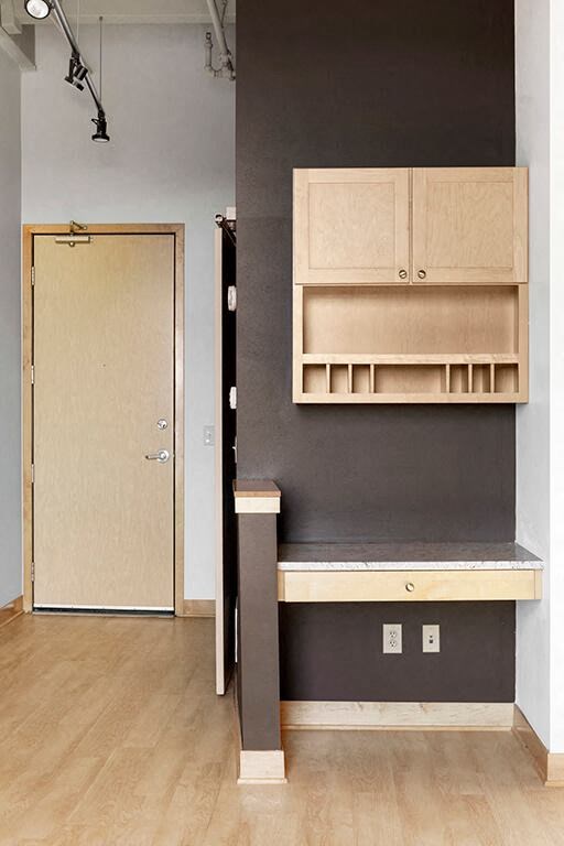 Studio Bar Area at Lowertown Lofts, St. Paul, MN, 55101