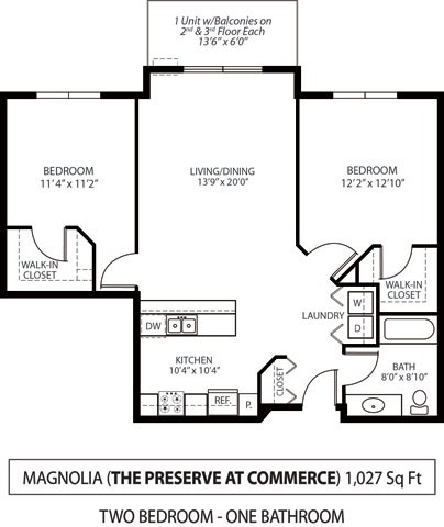 The Preserve at Commerce Apartments in Rogers, MN 2 Bedroom 1 Bath