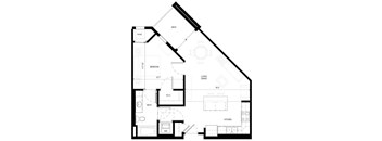 Gabella at Parkside Apartments in Apple Valley, MN One Bedroom One Bath Floor Plan