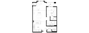 Gabella at Parkside Apartments in Apple Valley, MN One Bedroom One Bath Floor Plan 