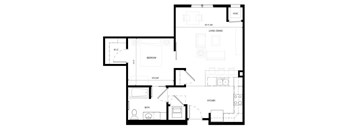 Gabella at Parkside Apartments in Apple Valley, MN One Bedroom One Bath Floor Plan