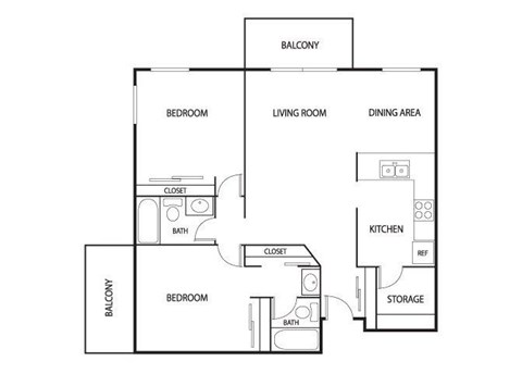 Valley Pond Apartments in Apple Valley, MN 2 Bedroom 2 Bath