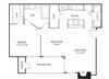 Elm 2 Floorplan Eden Commons Apartments in Eden Prairie, MN 1 Bedroom 1 Bath