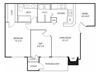 Oak 1 Den Floorplan Eden Commons Apartments in Eden Prairie, MN 1 Bedroom 1 Bath Plus Den